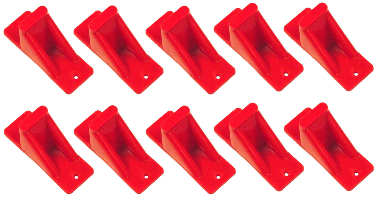 Plastic Red Mini Roof Snow and Ice Guard -Multi-Quantity Pack